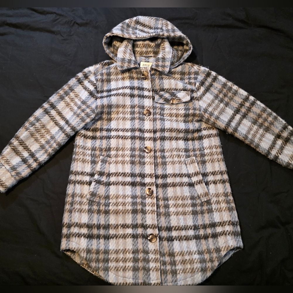 A.N.A Plaid Hooded Women's Jacket Medium